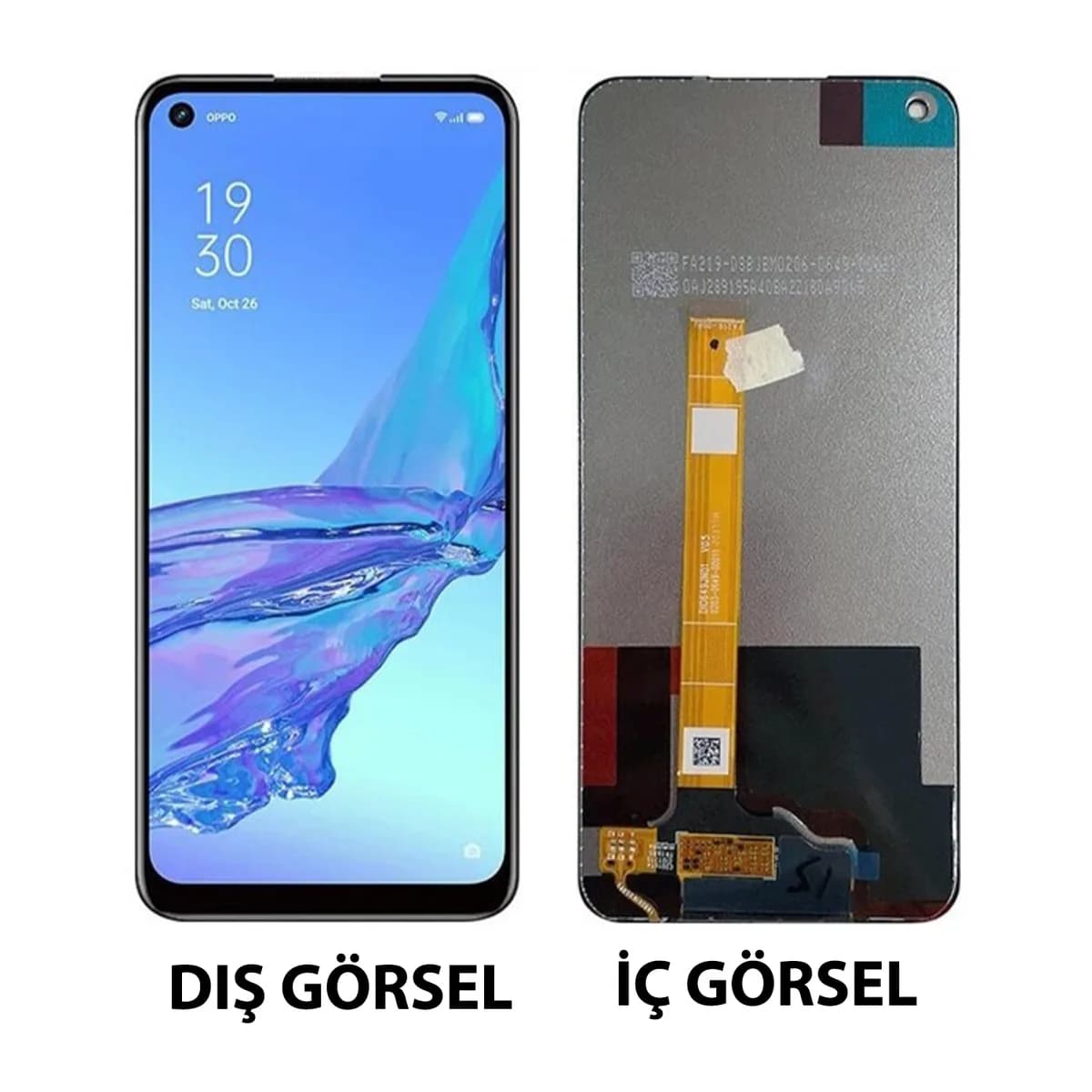 Gemtech Oppo A53 Uyumlu Org Lcd+Dokunmatik (Siyah)