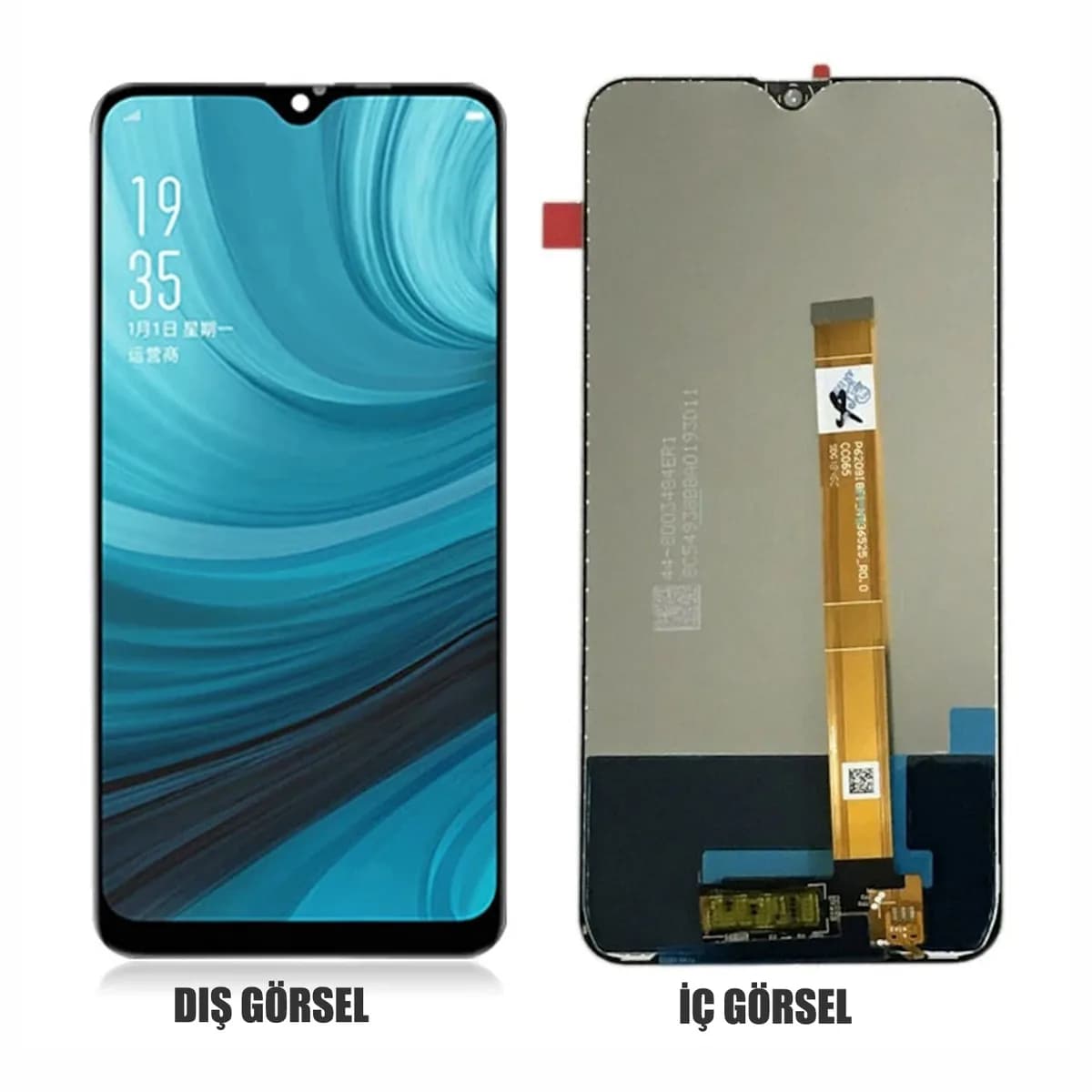 Gemtech Oppo Ax7 Uyumlu Org Lcd+Dokunmatik (Siyah)