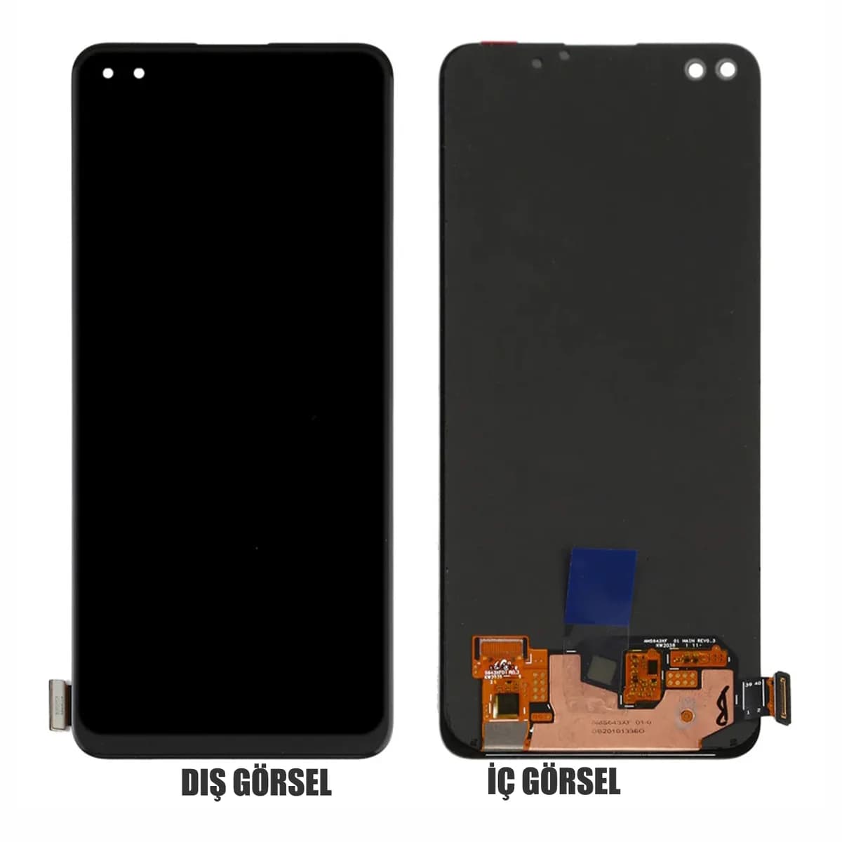 Gemtech Oppo Reno 4 Lite Uyumlu TFT Kalite Lcd+Dokunmatik (Siyah)