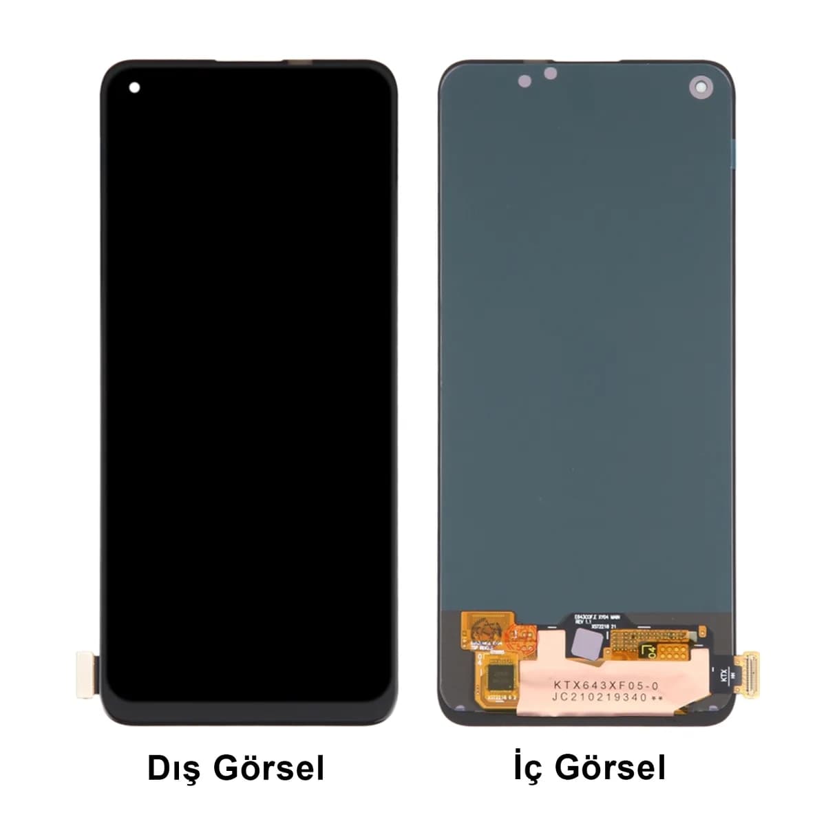 Gemtech Oppo Reno 5 Uyumlu TFT Kalite Lcd+Dokunmatik (Siyah)