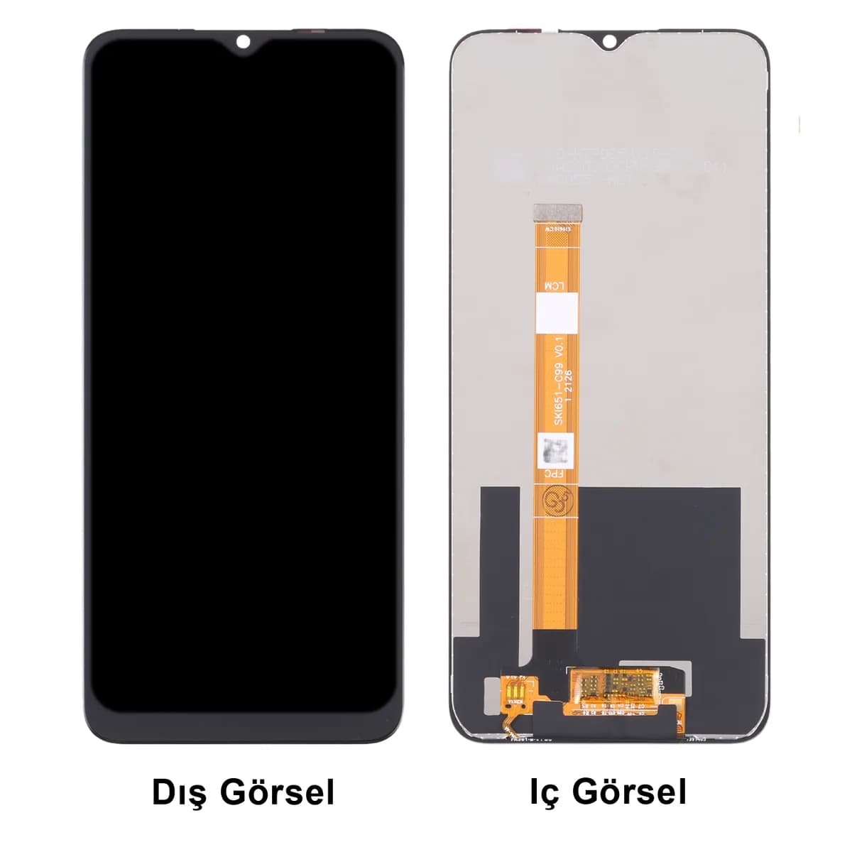 Gemtech Realme C21Y Uyumlu Org Lcd+Dokunmatik (Siyah)