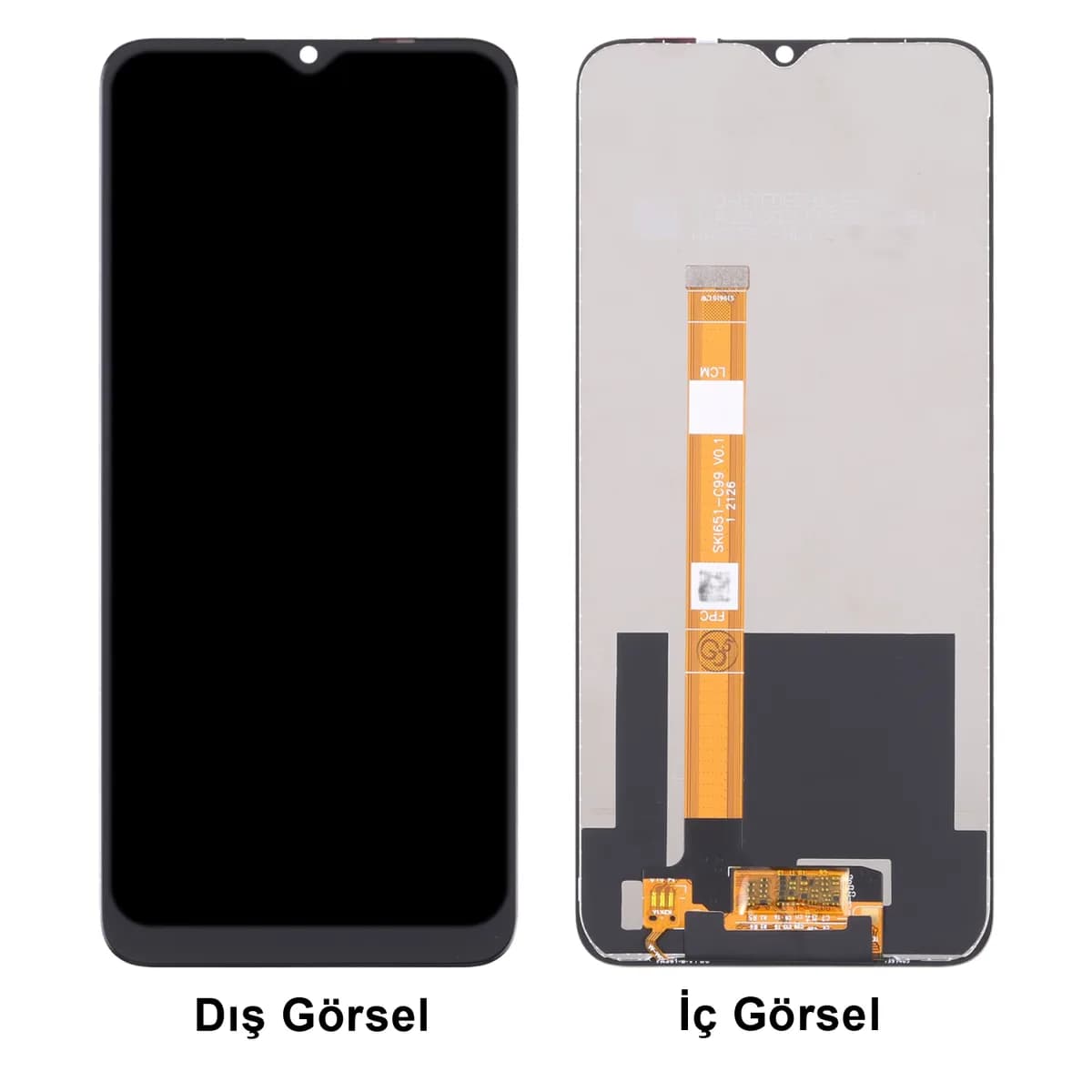 Gemtech Realme C25Y Uyumlu Org Lcd+Dokunmatik (Siyah)