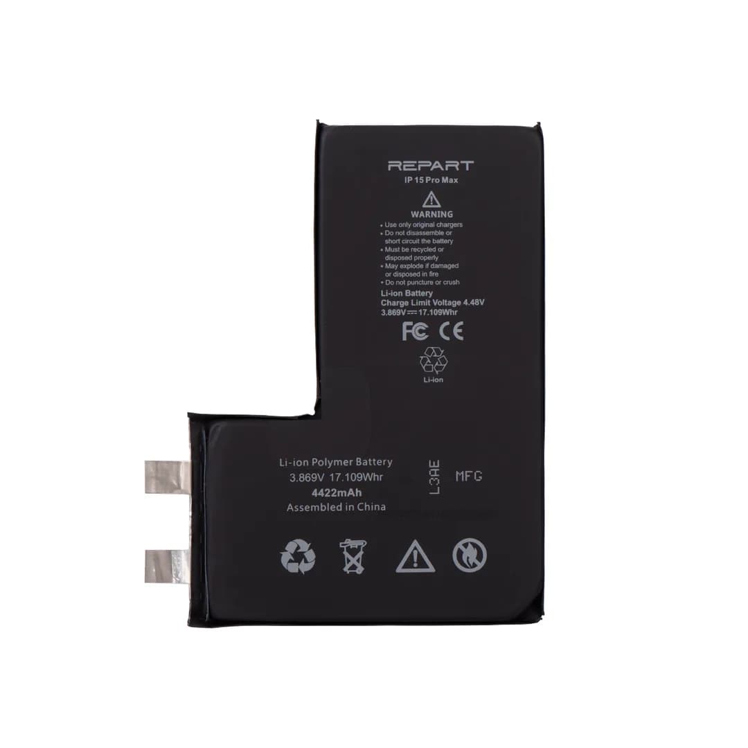 Gemtech Repart Apple iPhone 15 Pro Max Uyumlu 4422 mAh Batarya (Hücre)