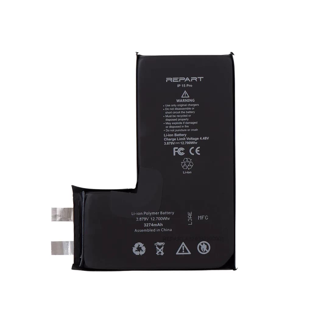 Gemtech Repart Apple iPhone 15 Pro Uyumlu 3274 mAh Batarya (Hücre)
