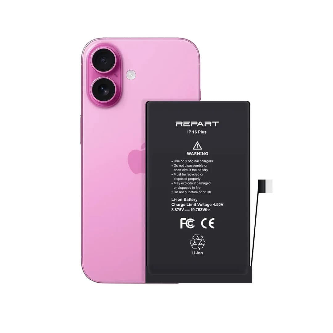 Gemtech Repart Apple iPhone 16 Plus Uyumlu 4674 mAh Güçlendirilmiş Batarya