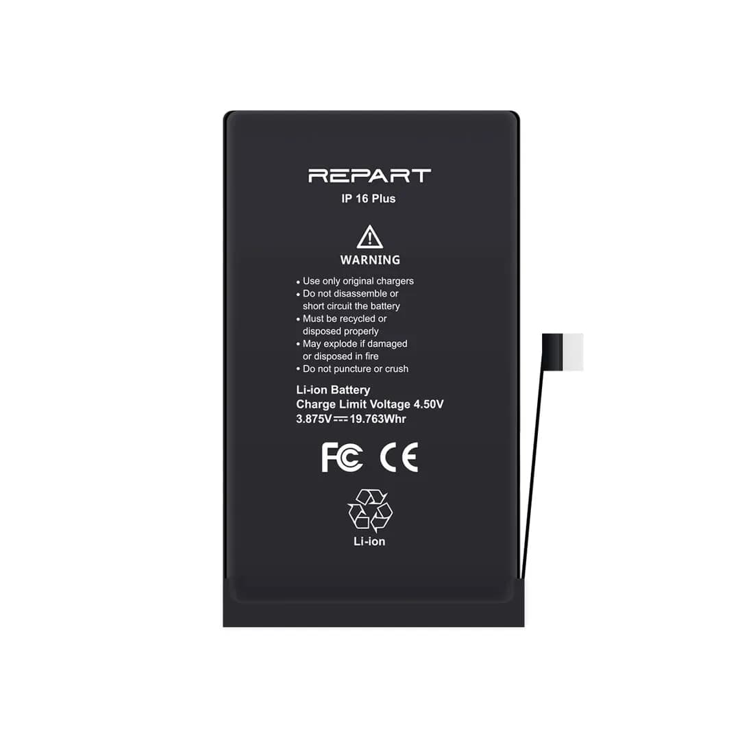Gemtech Repart Apple iPhone 16 Plus Uyumlu 4674 mAh Güçlendirilmiş Batarya