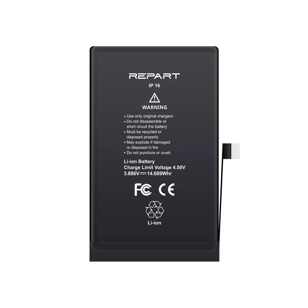 Gemtech Repart Apple iPhone 16 Uyumlu 3561 mAh Güçlendirilmiş Batarya