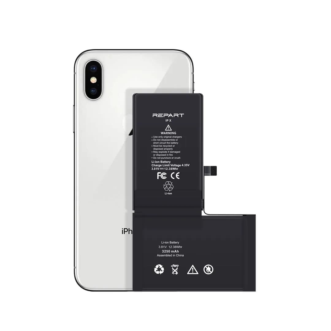 Gemtech Repart Apple iPhone X Uyumlu 3250 mAh Güçlendirilmiş Batarya