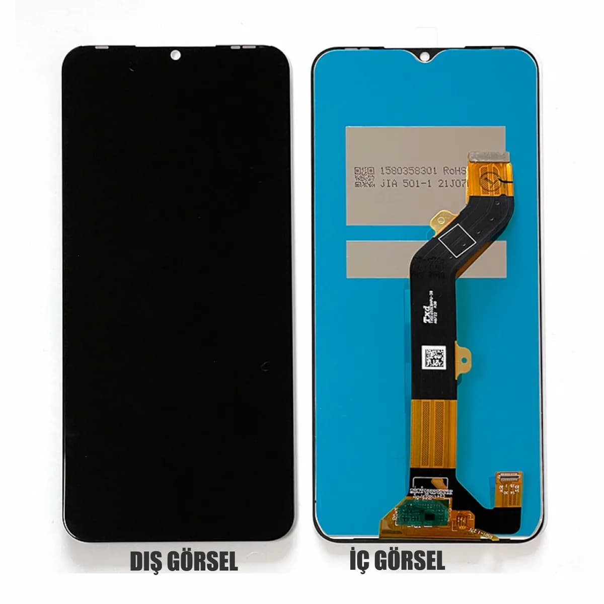 Gemtech Tecno Spark 7 Plus Uyumlu Org Lcd+Dokunmatik (Siyah)