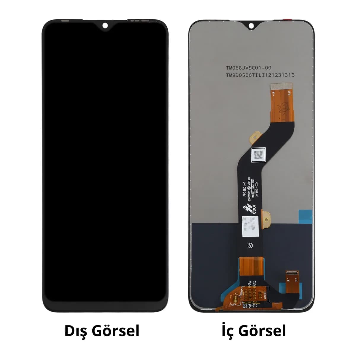 Gemtech Tecno Spark 7P Uyumlu Org Lcd+Dokunmatik (Siyah)