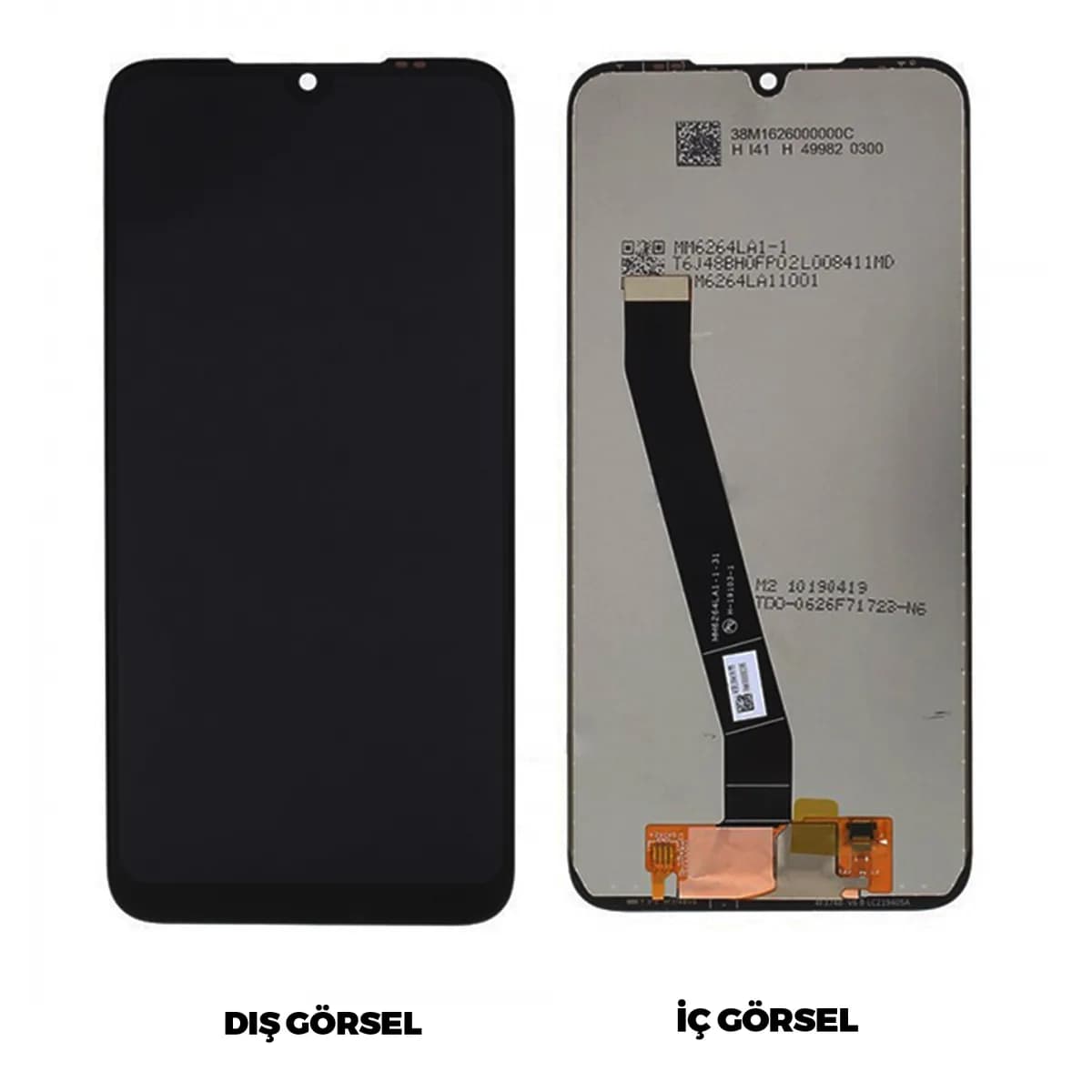 Gemtech Xiaomi Redmi 7 Uyumlu Org Lcd+Dokunmatik (Siyah)