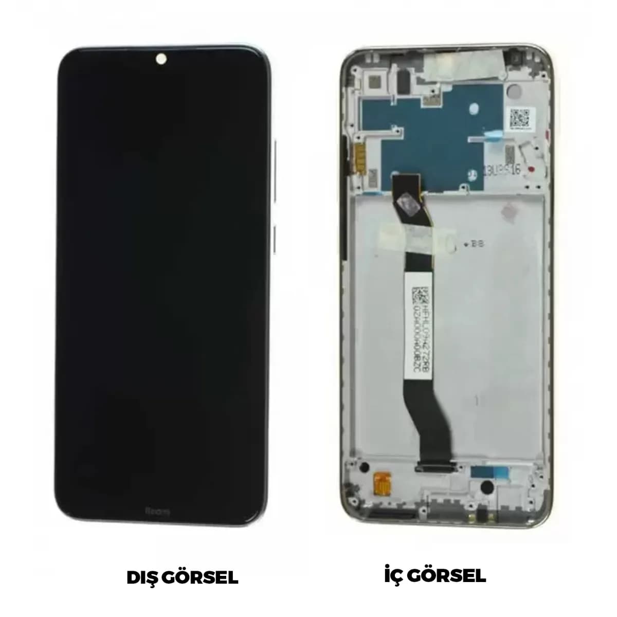 Gemtech Xiaomi Redmi Note 8 Uyumlu Org Lcd+Dokunmatik+Çıtalı (Gümüş)