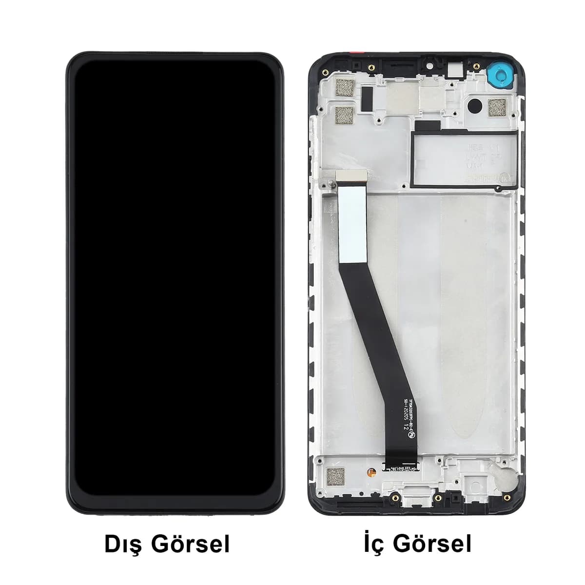 Gemtech Xiaomi Redmi Note 9 Pro Uyumlu Org Lcd+Dokunmatik+Çıtalı (Siyah)