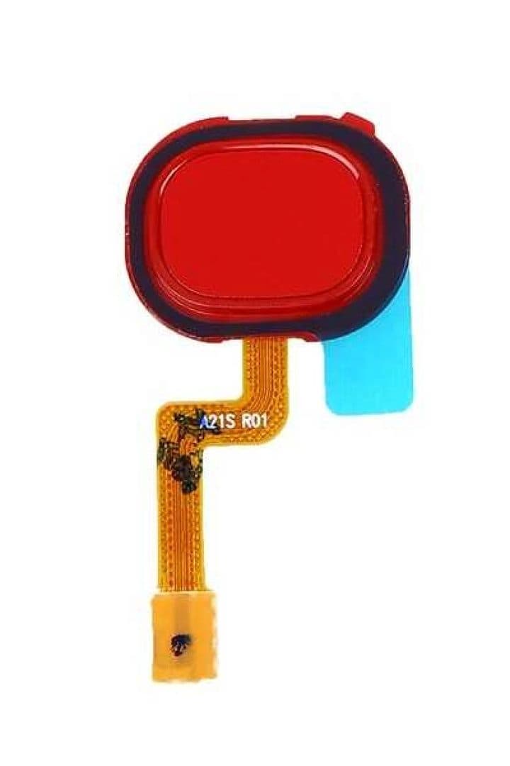 GemTech Samsung Uyumlu Galaxy A21s A217 Home Parmak Okuyucu Film Flex Kırmızı
