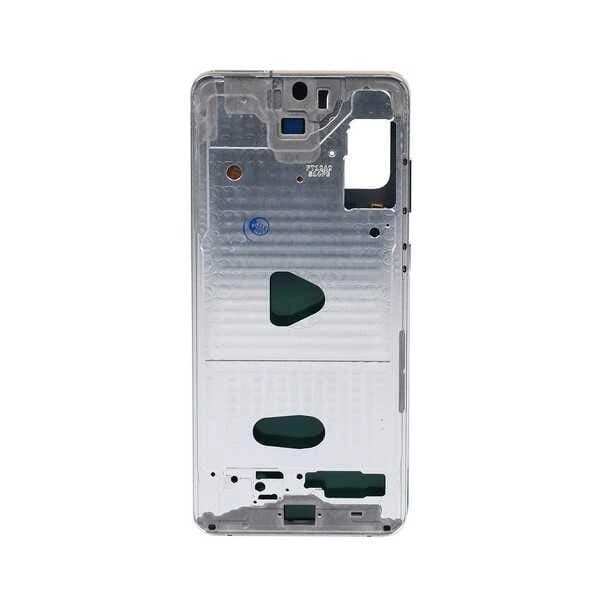GemTech Samsung Uyumlu Galaxy S20 Plus G985 Kasa Kapak Beyaz Çıtalı