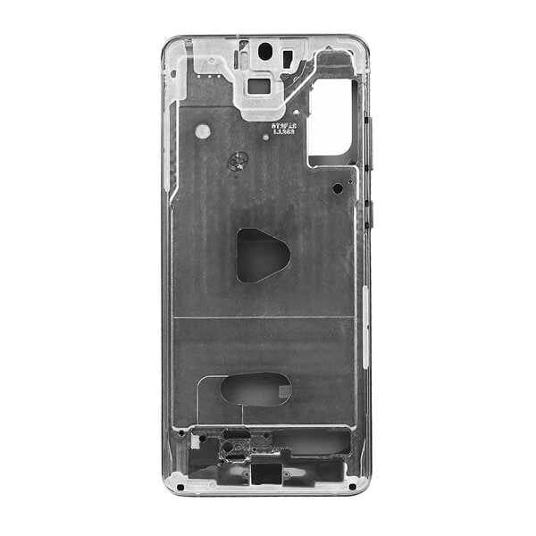GemTech Samsung Uyumlu Galaxy S20 Plus G985 Kasa Kapak Silver Çıtalı