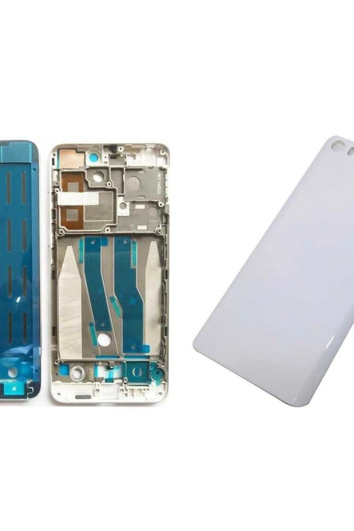GemTech Xiaomi Uyumlu Mi 5 Kasa Kapak Beyaz Çıtalı