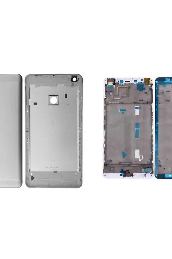 GemTech Xiaomi Uyumlu Mi Max Kasa Kapak Beyaz Çıtalı