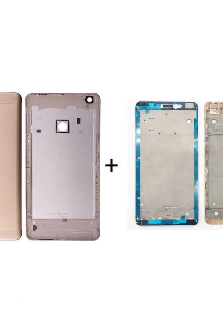 GemTech Xiaomi Uyumlu Mi Max Kasa Kapak Gold Çıtalı