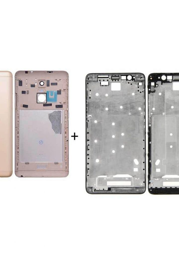 GemTech Xiaomi Uyumlu Redmi Note 3 Kasa Kapak Gold Çıtalı