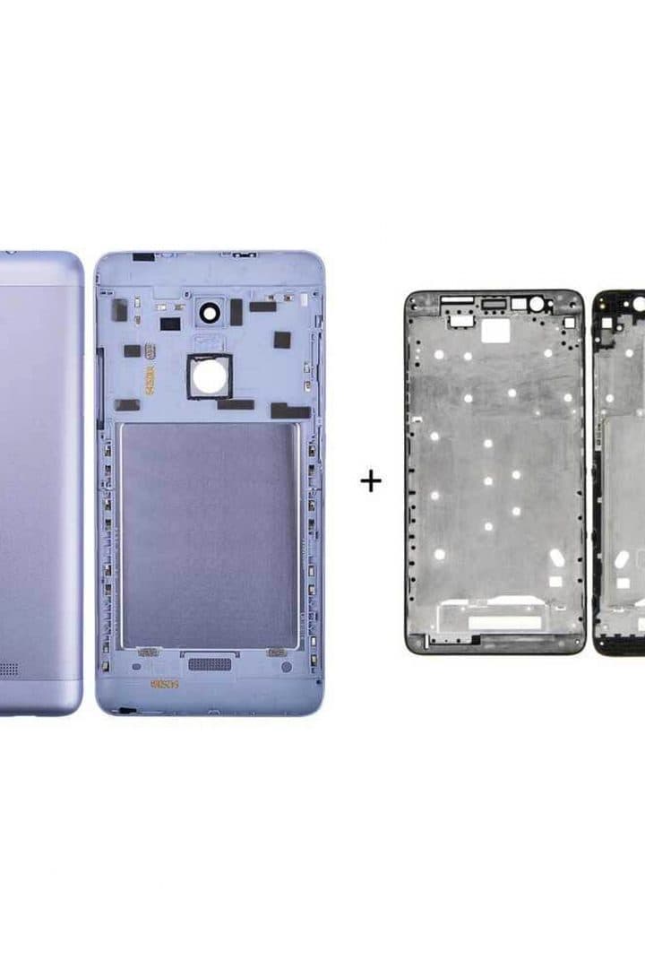 GemTech Xiaomi Uyumlu Redmi Note 3 Kasa Kapak Mavi Çıtalı
