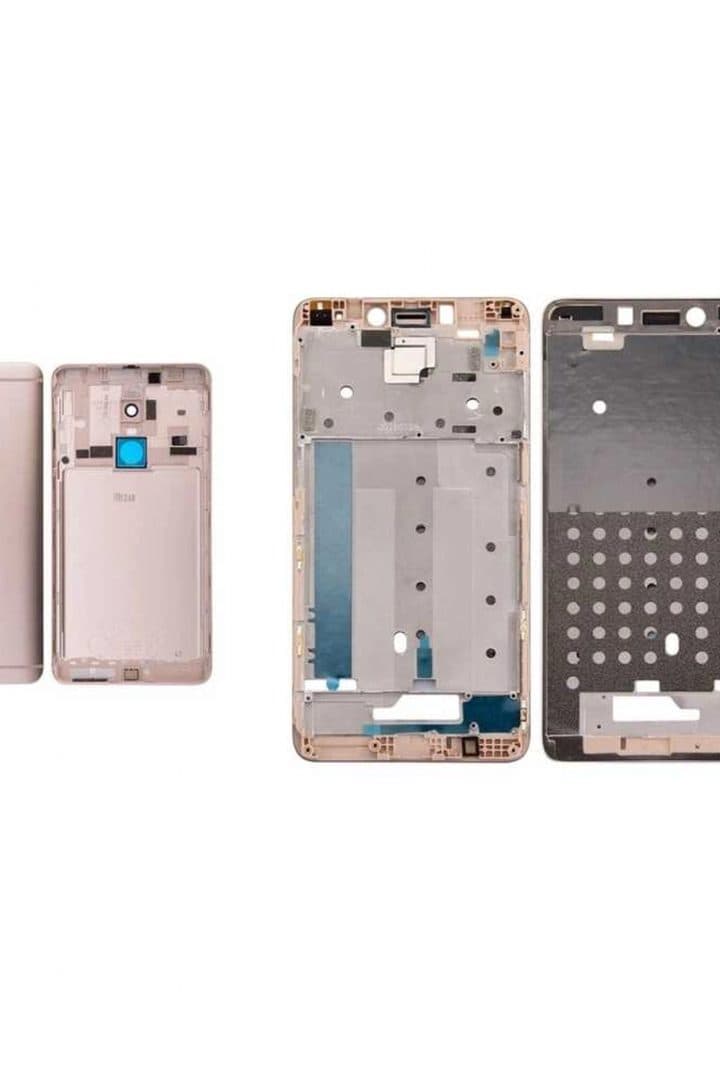 GemTech Xiaomi Uyumlu Redmi Note 4 Kasa Kapak Gold Çıtalı