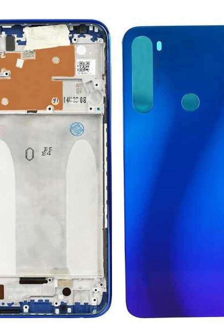 GemTech Xiaomi Uyumlu Redmi Note 8 Kasa Kapak Mavi Çıtalı