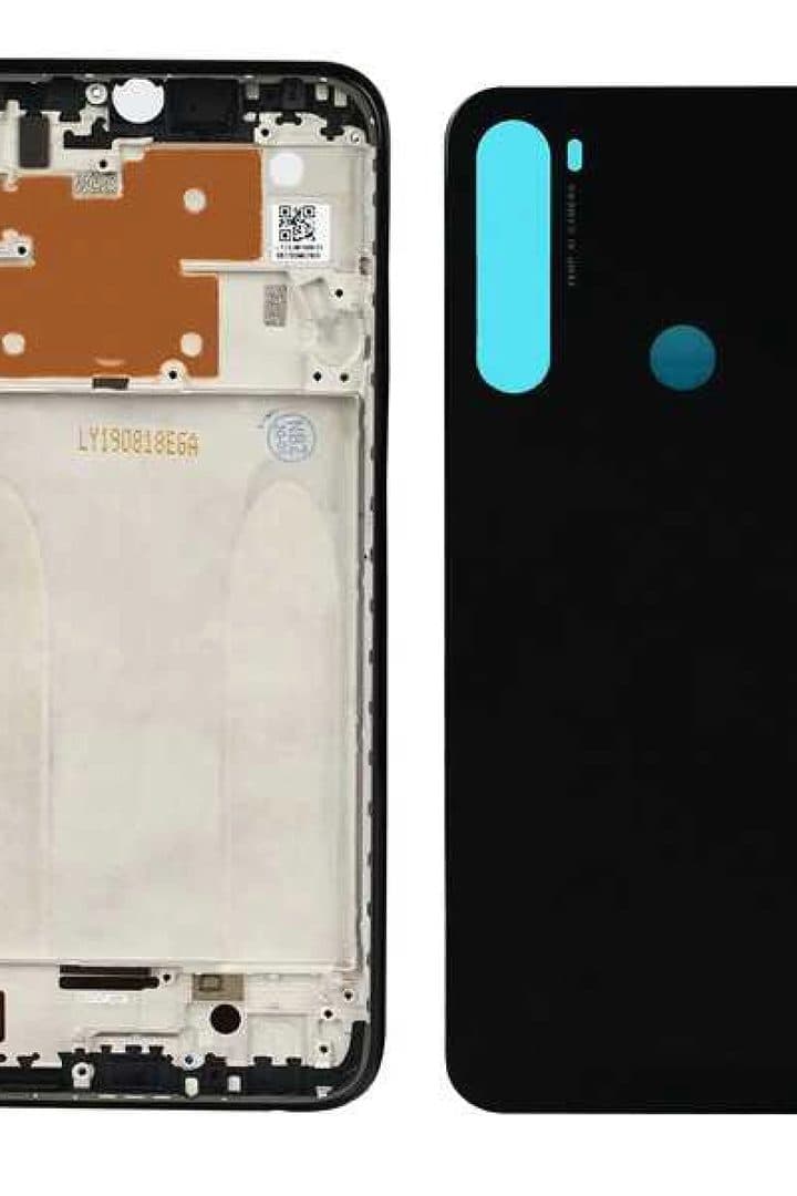 GemTech Xiaomi Uyumlu Redmi Note 8 Kasa Kapak Siyah Çıtalı