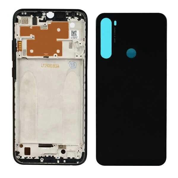 GemTech Xiaomi Uyumlu Redmi Note 8 Kasa Kapak Siyah Çıtalı