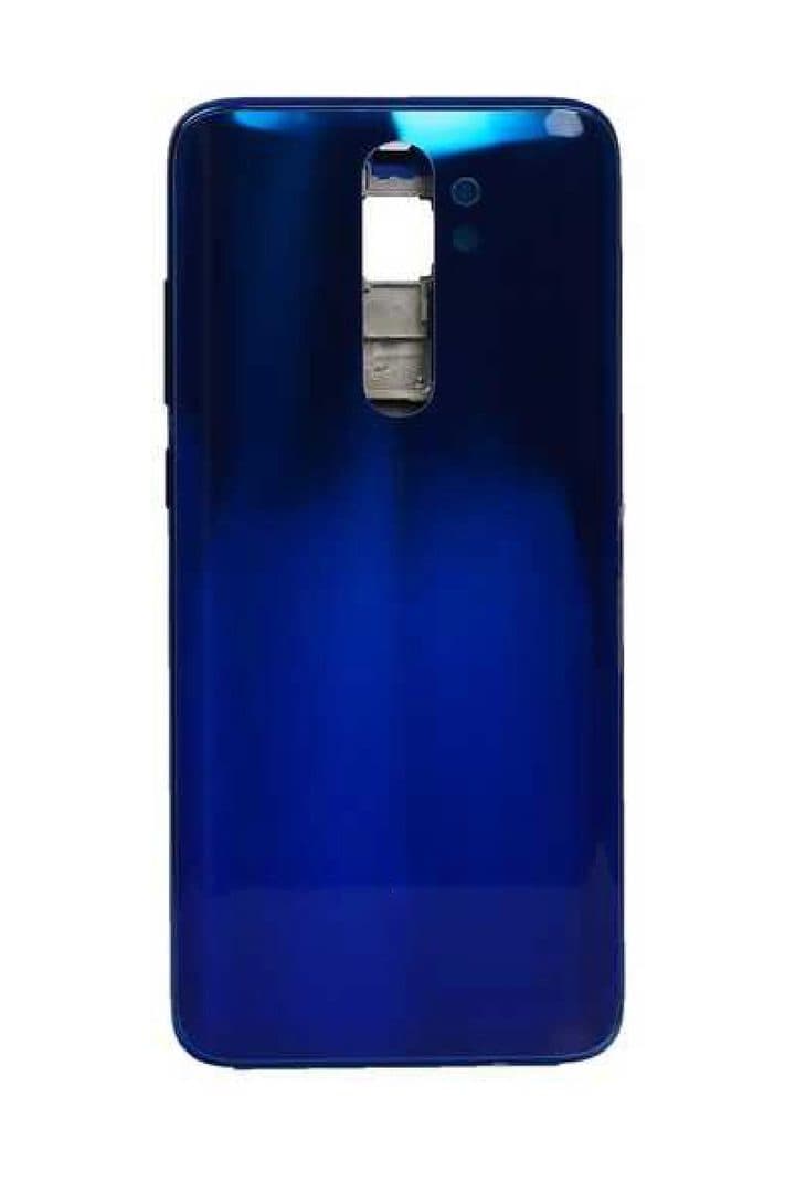 GemTech Xiaomi Uyumlu Redmi Note 8 Pro Kasa Kapak Mavi Çıtalı Çift Sim