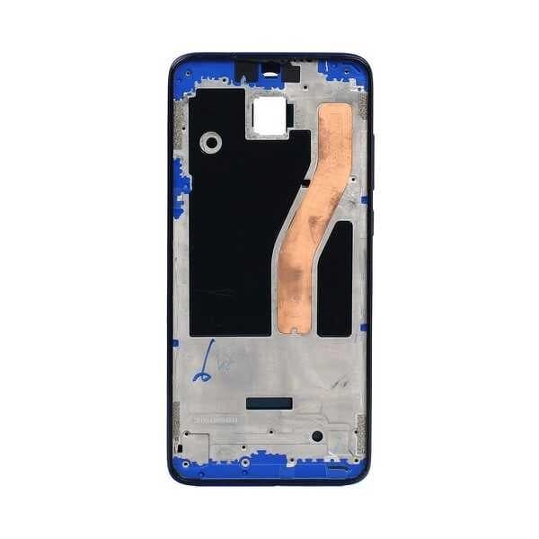GemTech Xiaomi Uyumlu Redmi Note 8 Pro Kasa Kapak Mavi Çıtalı Çift Sim