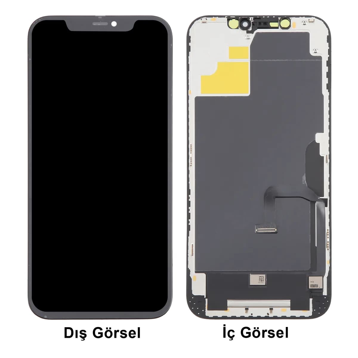 Gemtech Apple iPhone 12 Pro Max Uyumlu Diagnostics Lcd+Dokunmatik+Çıtalı (Siyah)