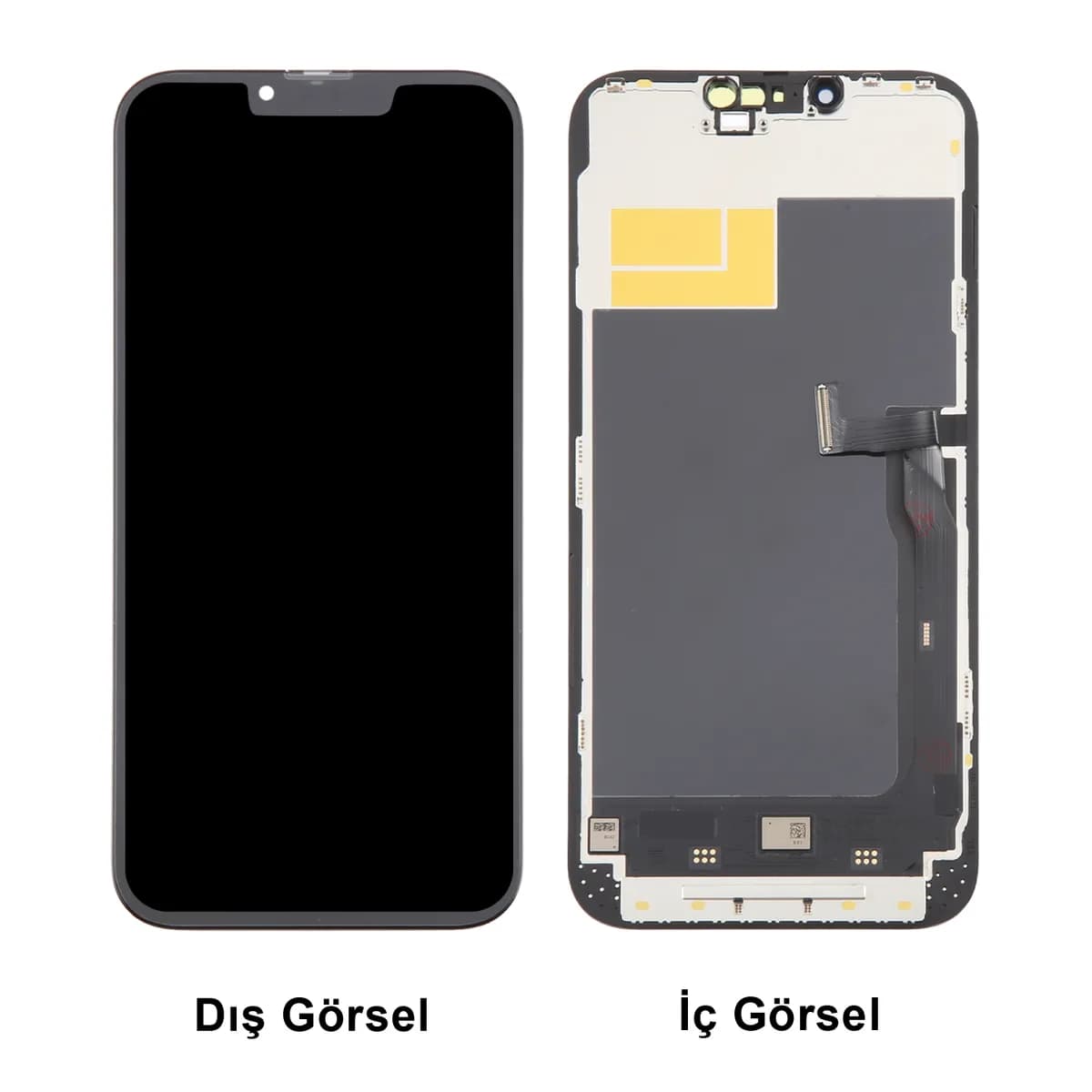Gemtech Apple iPhone 13 Pro Max Uyumlu Diagnostics Lcd+Dokunmatik+Çıtalı (Siyah)