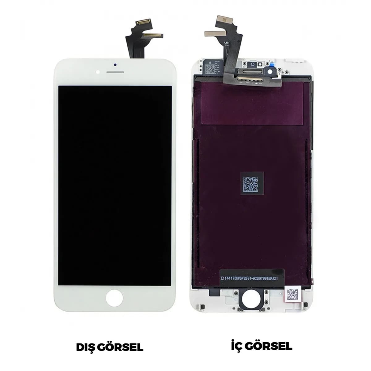Gemtech Apple iPhone 6 Plus Uyumlu AA Kalite Lcd+Dokunmatik+Çıtalı (Beyaz)