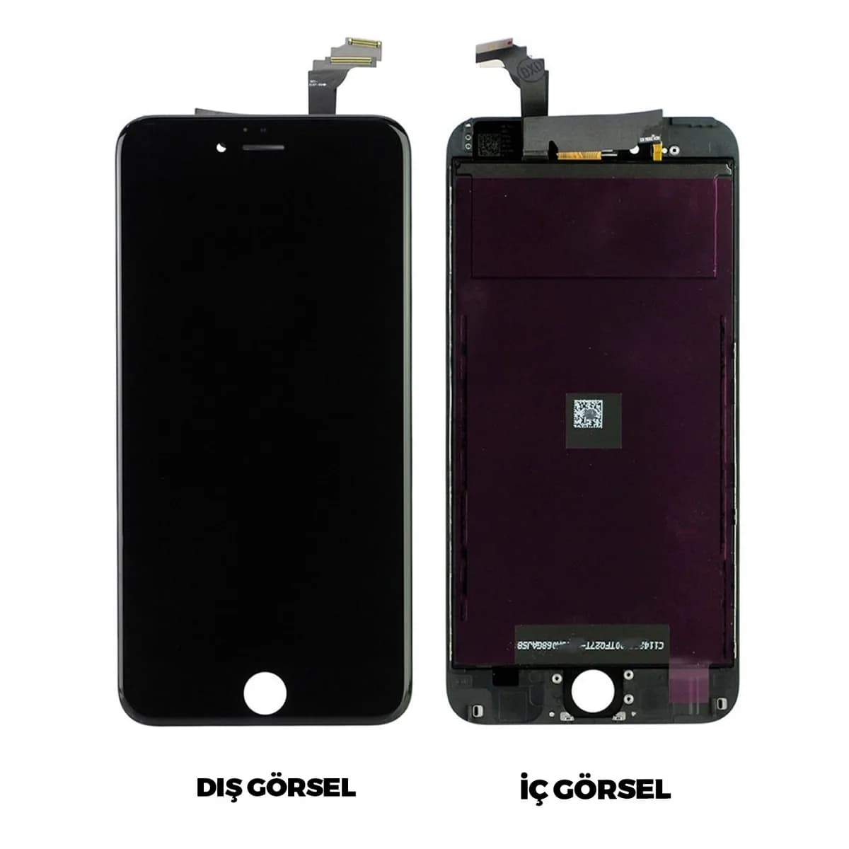Gemtech Apple iPhone 6 Plus Uyumlu AA Kalite Lcd+Dokunmatik+Çıtalı (Siyah)