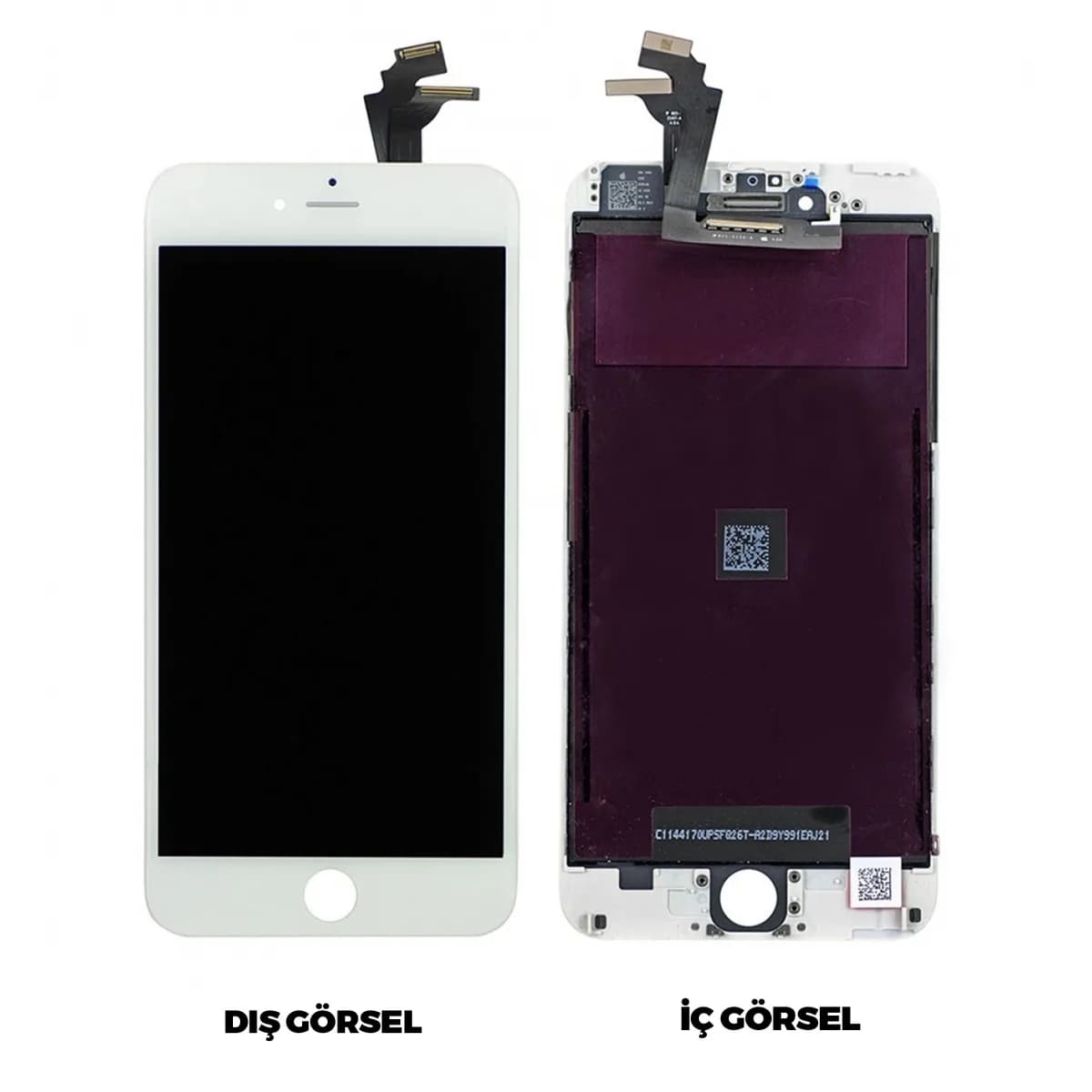 Gemtech Apple iPhone 6 Plus Uyumlu AAA Kalite Lcd+Dokunmatik+Çıtalı (Beyaz)