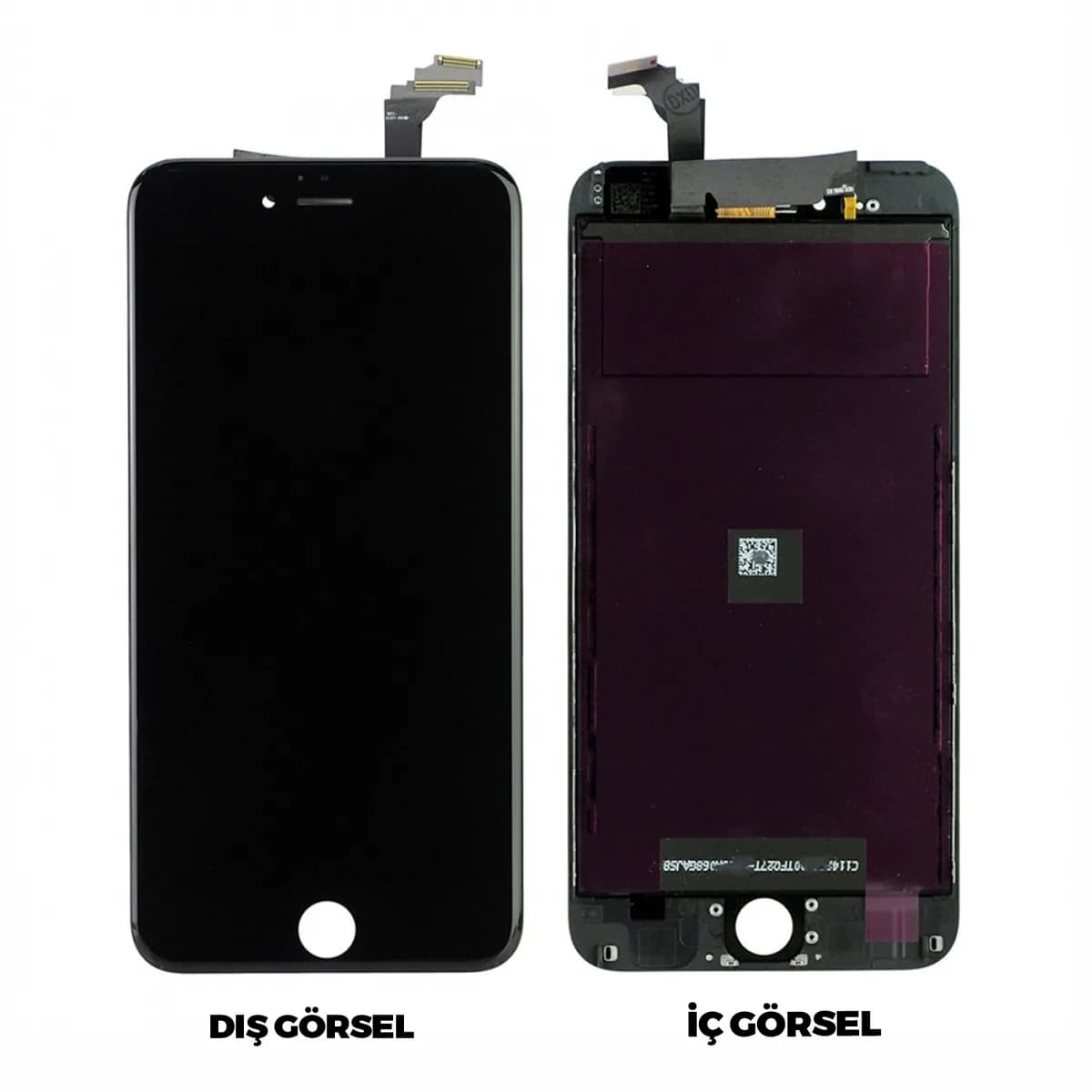 Gemtech Apple iPhone 6 Plus Uyumlu AAA Kalite Lcd+Dokunmatik+Çıtalı (Siyah)