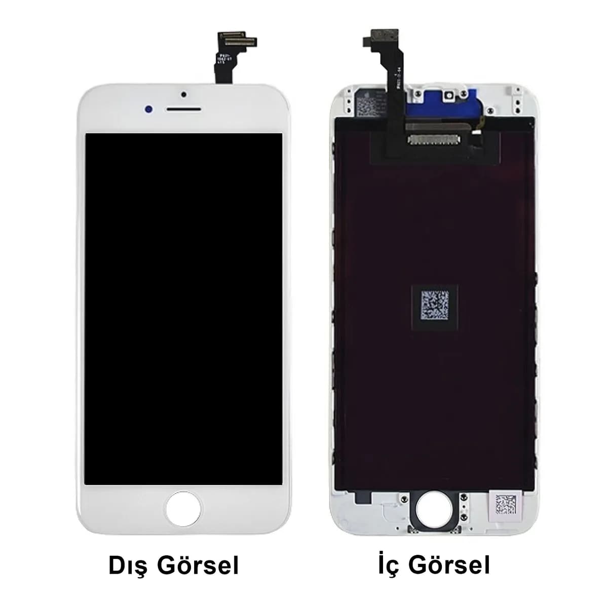 Gemtech Apple iPhone 6 Uyumlu AA Kalite Lcd+Dokunmatik+Çıtalı (Beyaz)