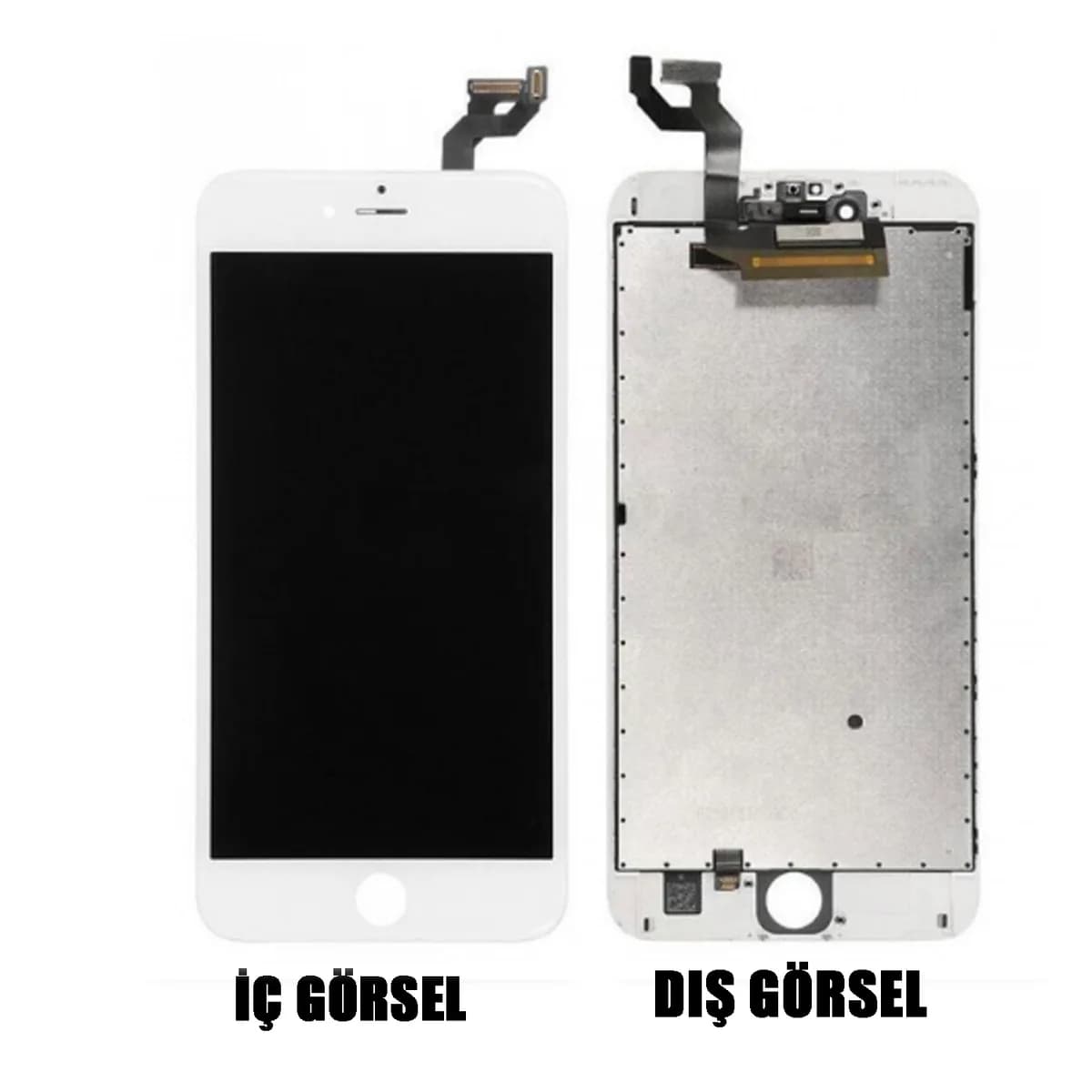 Gemtech Apple iPhone 6S Plus Uyumlu AAA Kalite Lcd+Dokunmatik+Çıtalı (Beyaz)