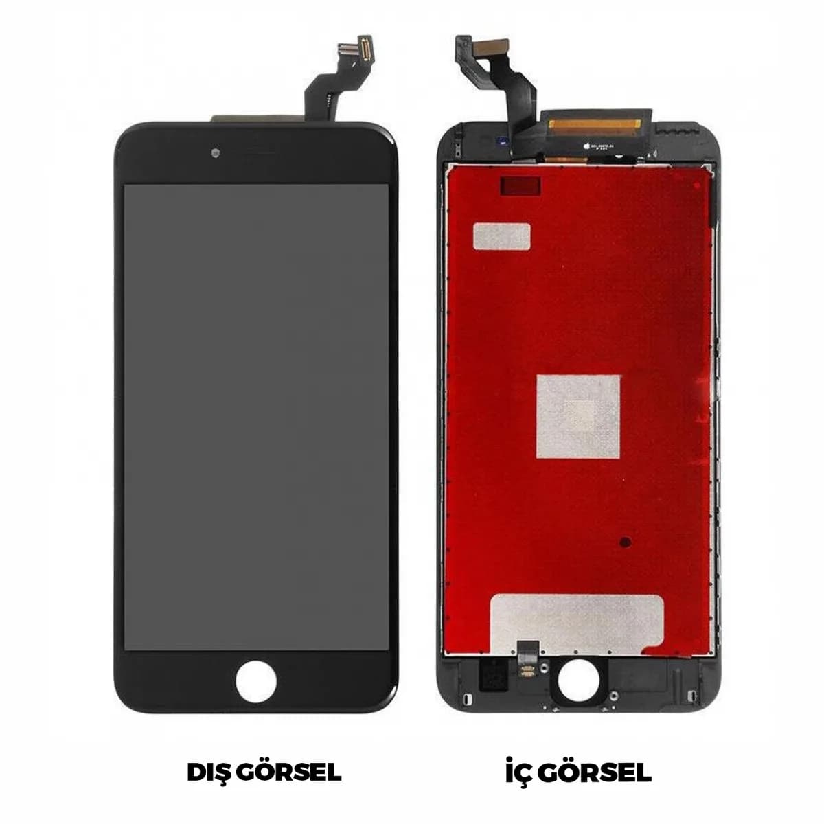 Gemtech Apple iPhone 6S Plus Uyumlu AAA Kalite Lcd+Dokunmatik+Çıtalı (Siyah)