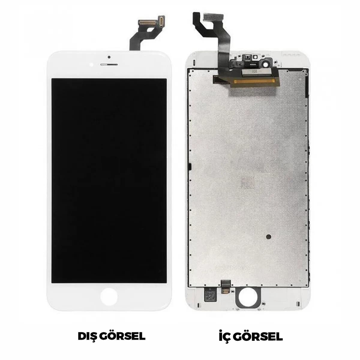 Gemtech Apple iPhone 6S Plus Uyumlu Org Lcd+Dokunmatik+Çıtalı (Beyaz)