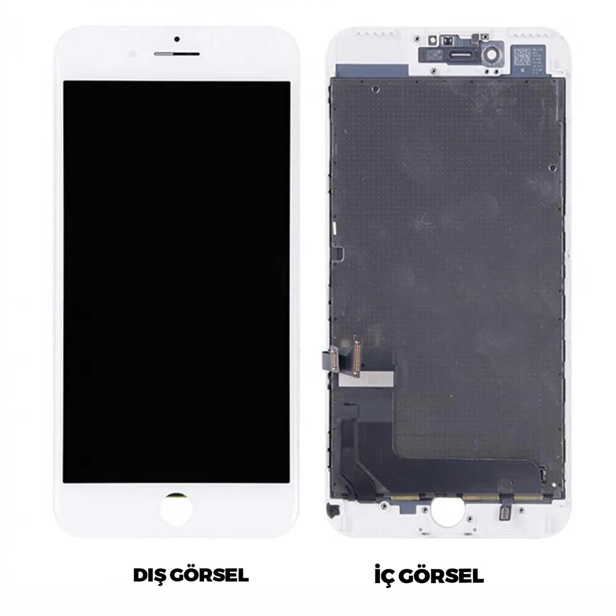 Gemtech Apple iPhone 7 Plus Uyumlu AAA Kalite Lcd+Dokunmatik+Çıtalı (Beyaz)
