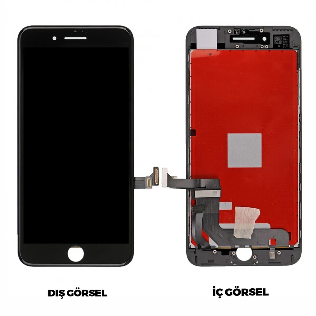 Gemtech Apple iPhone 7 Plus Uyumlu AAA Kalite Lcd+Dokunmatik+Çıtalı (Siyah)