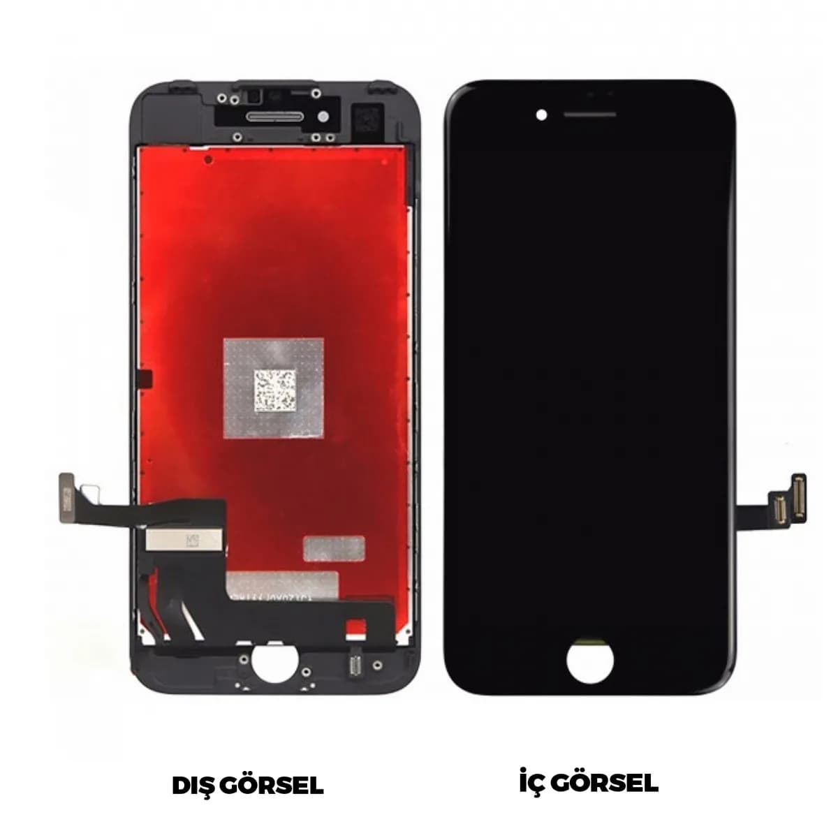 Gemtech Apple iPhone 8 Uyumlu AAA Kalite Lcd+Dokunmatik+Çıtalı (Siyah)