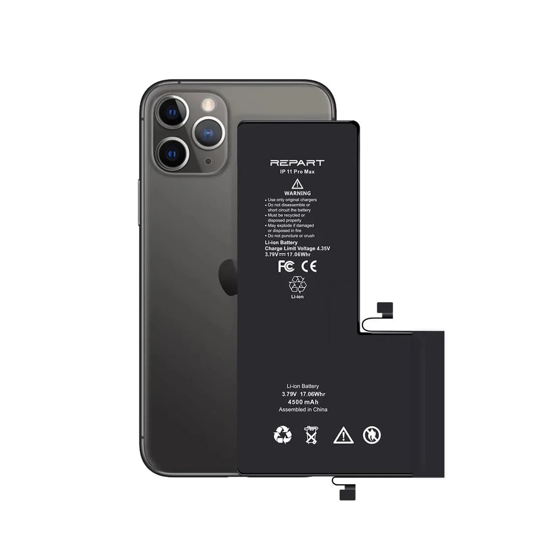 Gemtech Repart Apple iPhone 11 Pro Max Uyumlu 4500 mAh Güçlendirilmiş Batarya