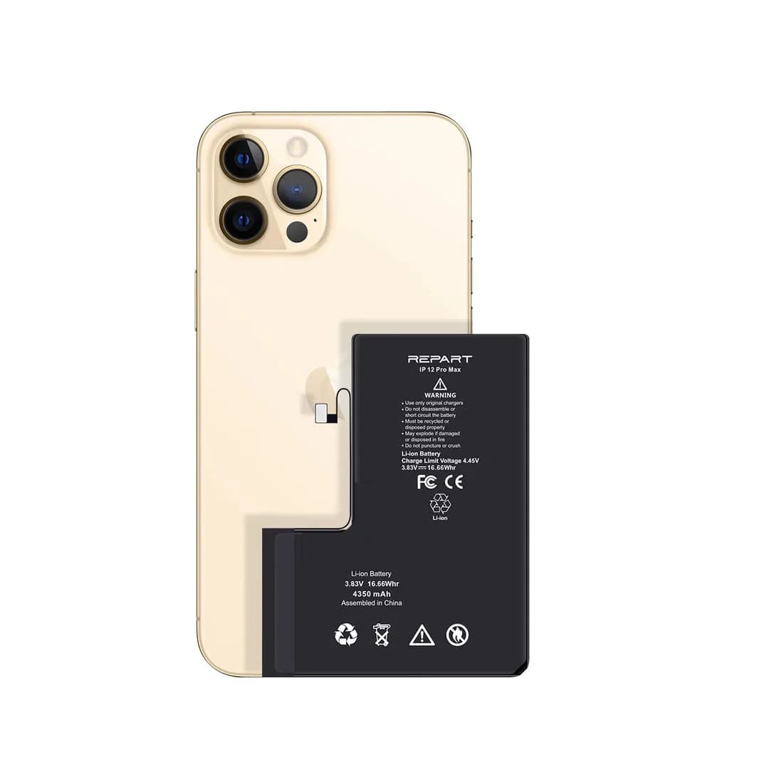 Gemtech Repart Apple iPhone 12 Pro Max Uyumlu Güçlendirilmiş Batarya (Genuine)