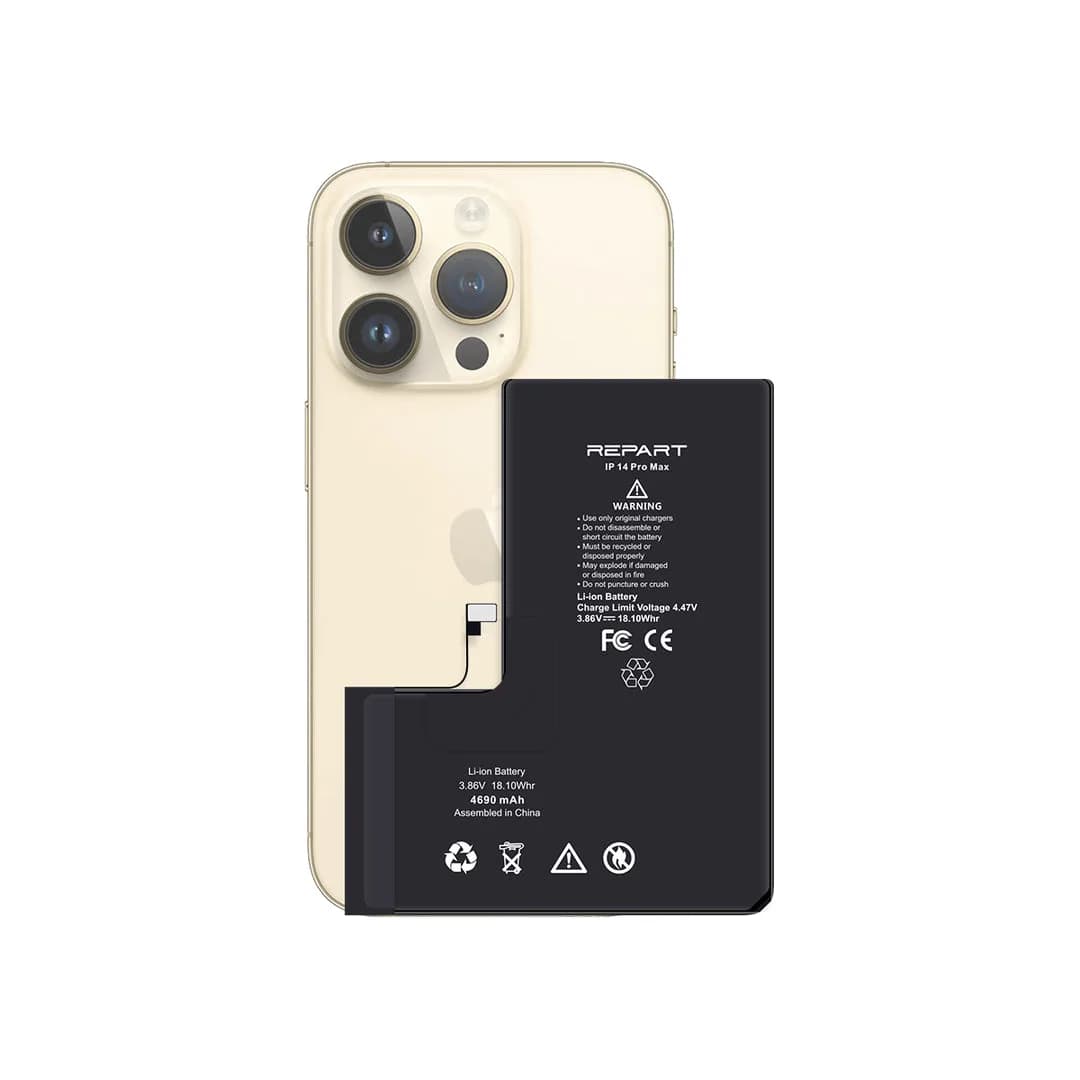 Gemtech Repart Apple iPhone 14 Pro Max Uyumlu 4690 mAh Güçlendirilmiş Batarya