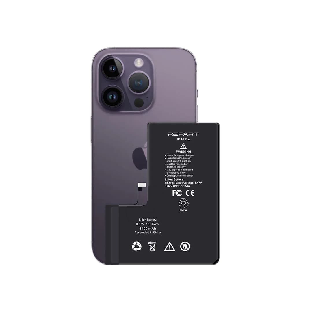 Gemtech Repart Apple iPhone 14 Pro Uyumlu 3410 mAh Güçlendirilmiş Batarya (Diagnostic Used)
