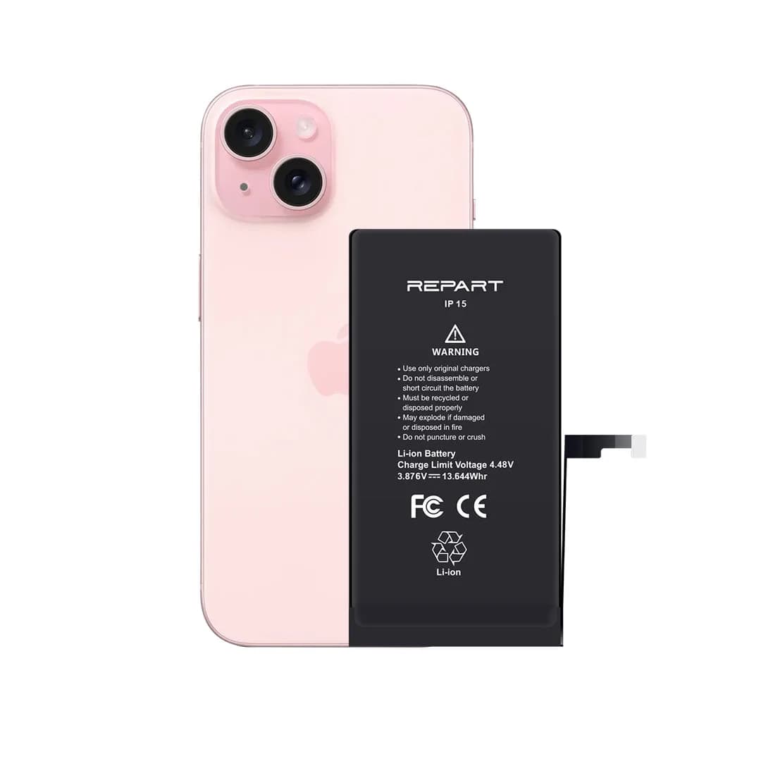 Gemtech Repart Apple iPhone 15 Uyumlu 3520 mAh Güçlendirilmiş Batarya (Genuine)
