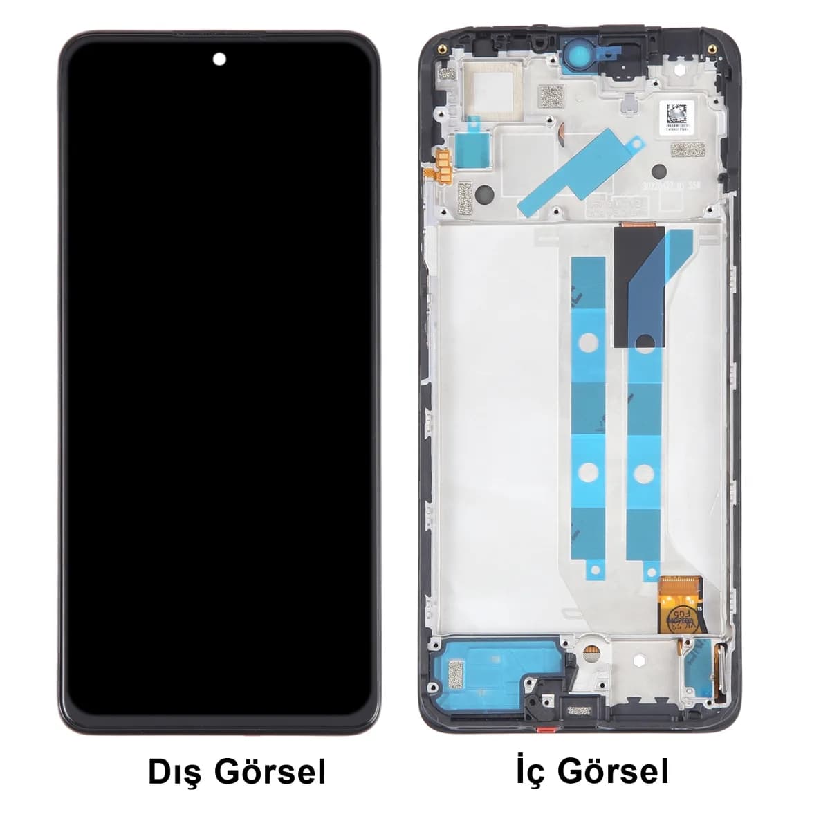 Gemtech Xiaomi Redmi Note 12 Pro 4G Uyumlu Oled Lcd+Dokunmatik+Çıtalı (Siyah)